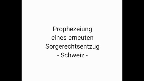 Prophetische Sicht in CH: Gutmenschen sind auch ADHS-Akteure 16.9.2024