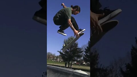 Connor Wine big tre flip tailgrab over the spine at Millersville #skatepark #skateboarding #skate