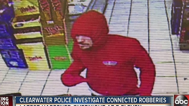 Clearwater police investigate connected robberies