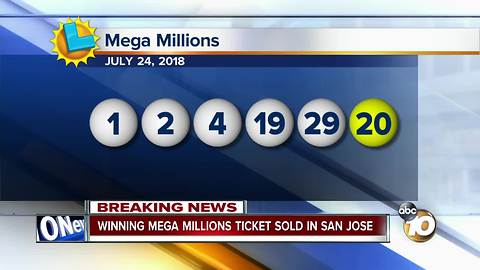 Winning mega millions ticket sold in San Jose