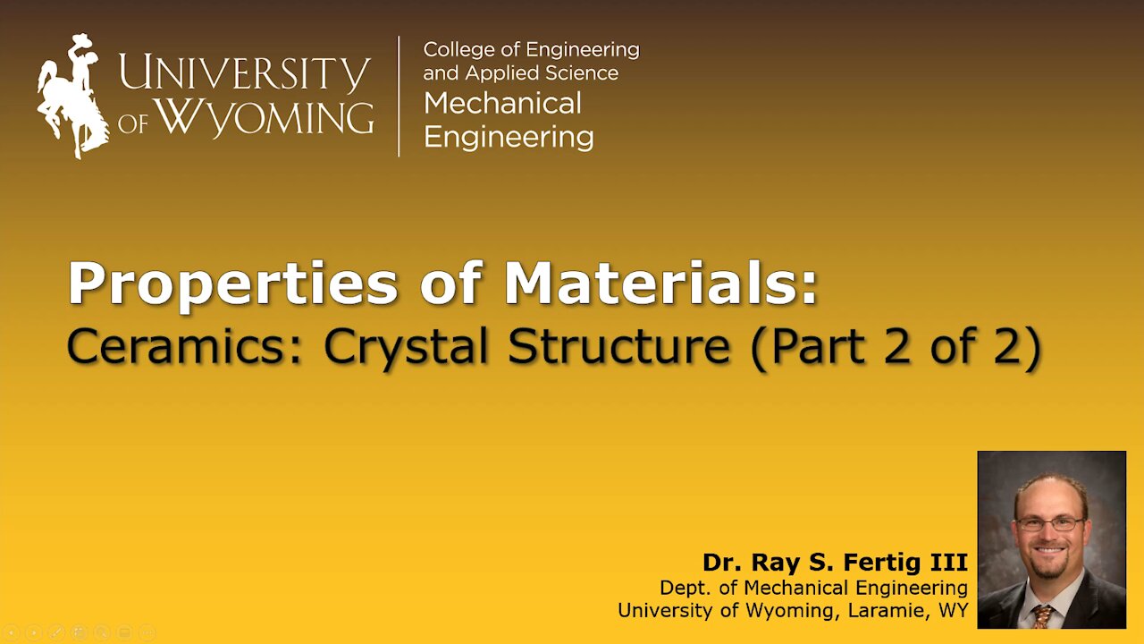 Ceramics - Crystal Structure (Part 2 of 2)