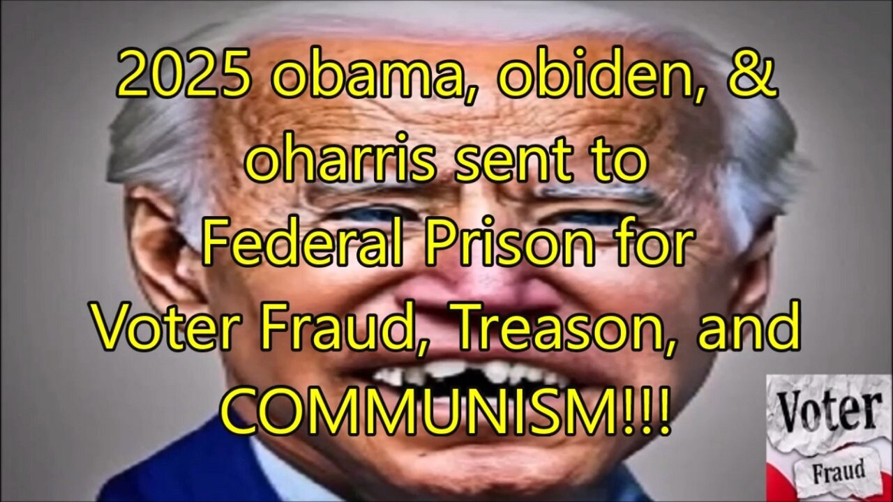 2025 obama, obiden, & oharris sent to Federal Prison by MAGA President Trump