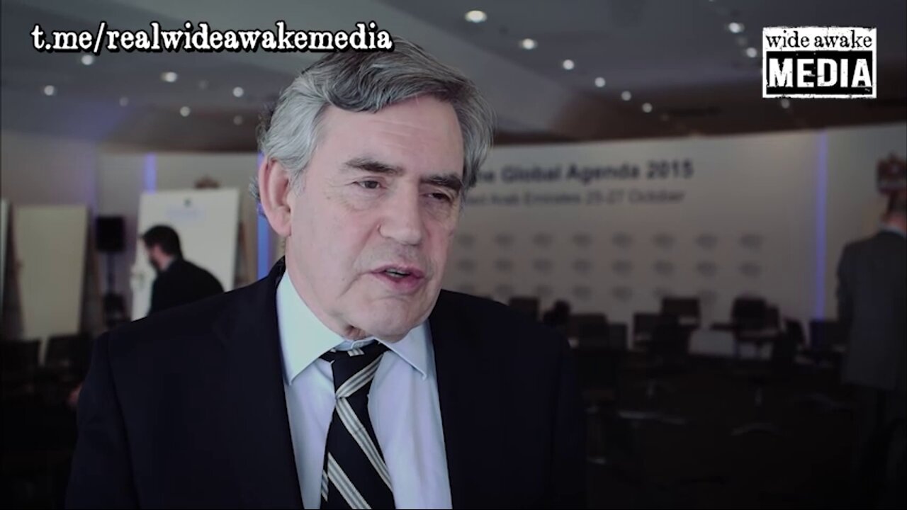 Globalist puppet Gordon Brown,the arrival of Klaus Schwab's 'Fourth Industrial Revolution'