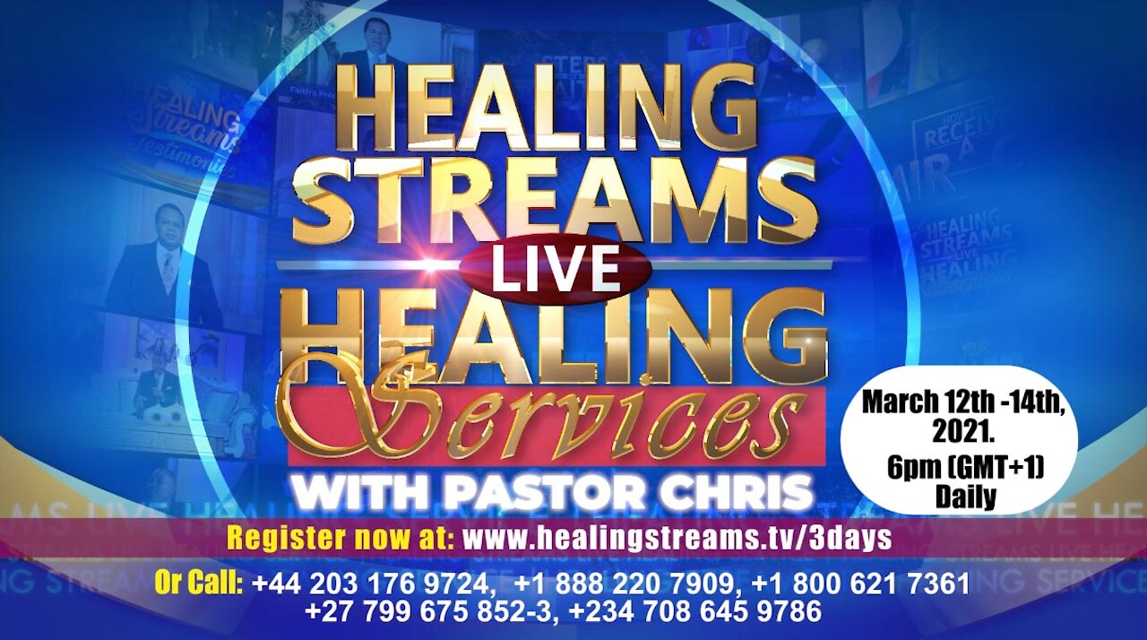 STARTS TOMORROW!! Healing Streams Healing Services with Pastor Chris
