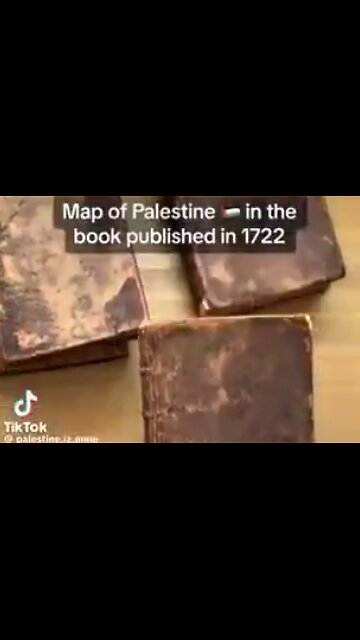 Map of Palestine in the book published in 1722