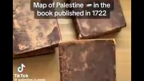 Map of Palestine in the book published in 1722