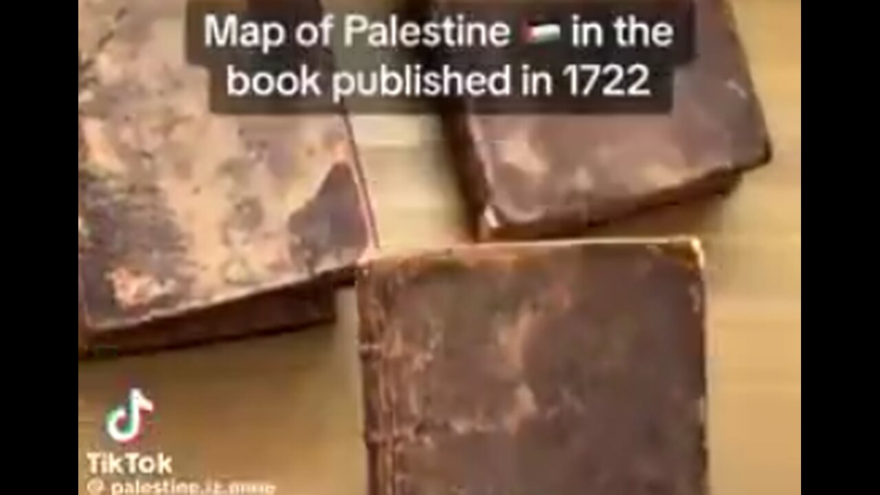 Map of Palestine in the book published in 1722