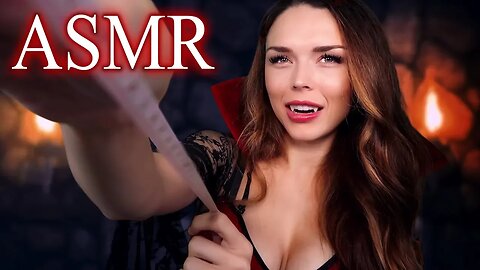 ASMR // Vampire Measures + Prepares You for a Feeding 🧛‍♀️(gloves sounds, face touching)