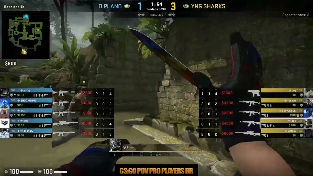 CSGO POV Sharks togs (31/15) vs O PLANO (Ancient) @ TG Rush Autumn 2023