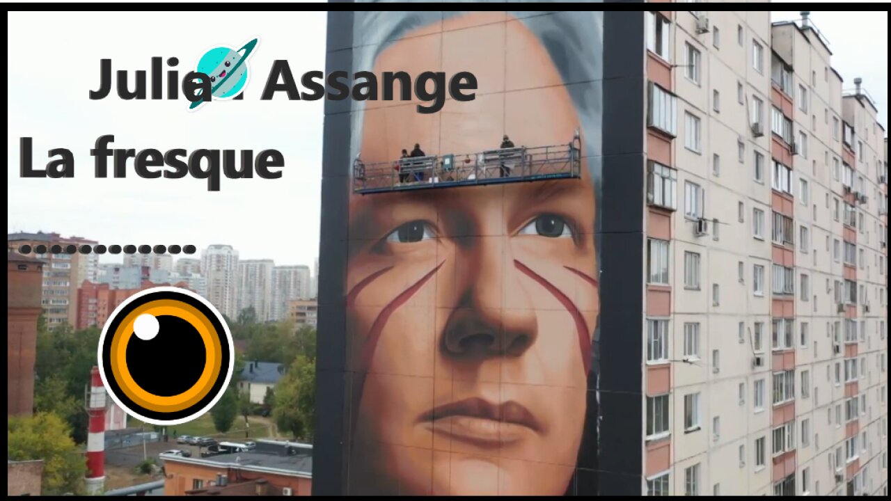 Julian Assange ,la fresque géante