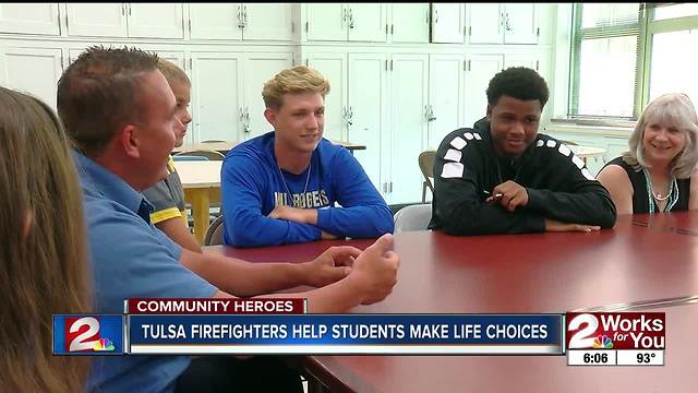 Tulsa fire fighters help students make life choices