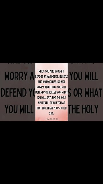 Luke 12:11-12 #shorts