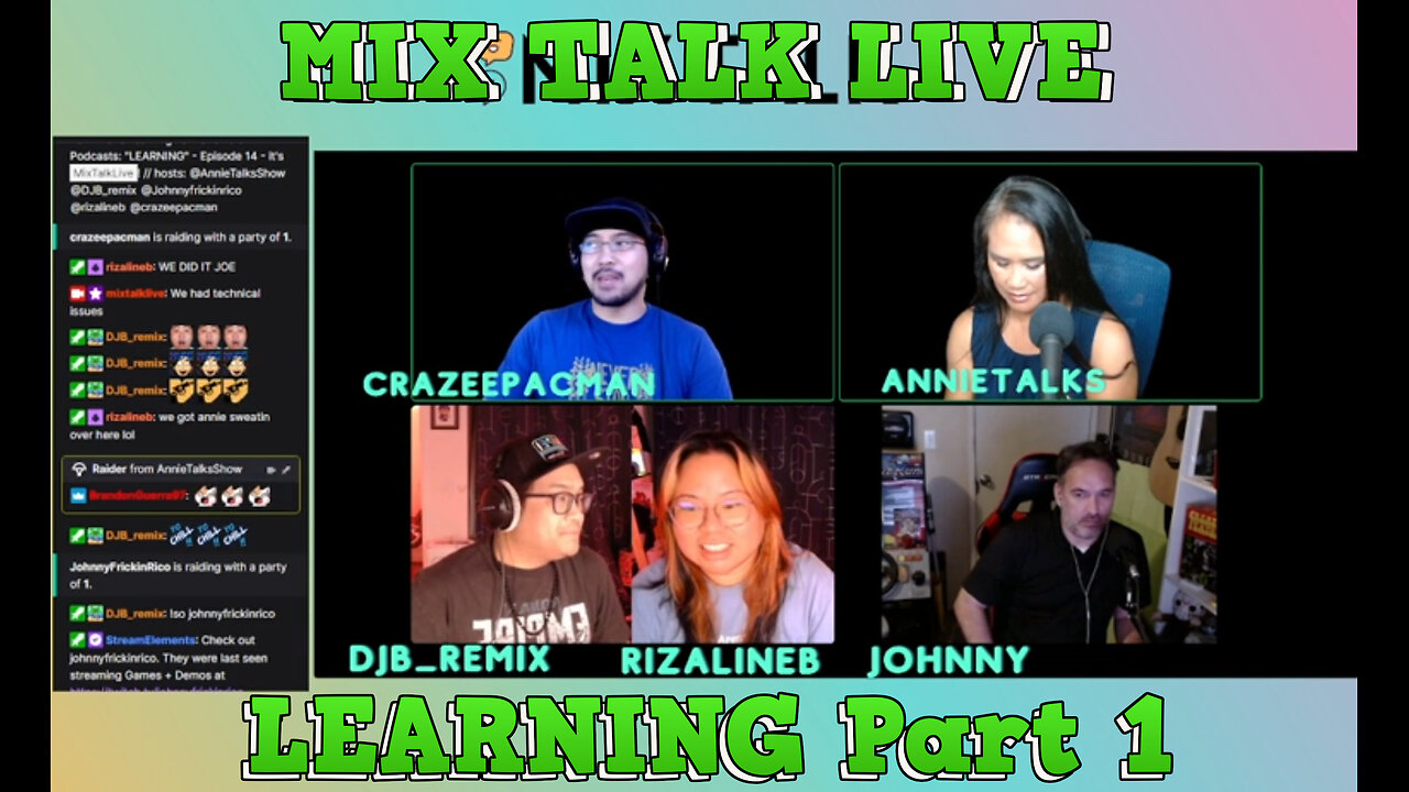 MIX TALK LIVE - Episode 14 - Learning - Part 1 - Retro Podcast - Nostalgia