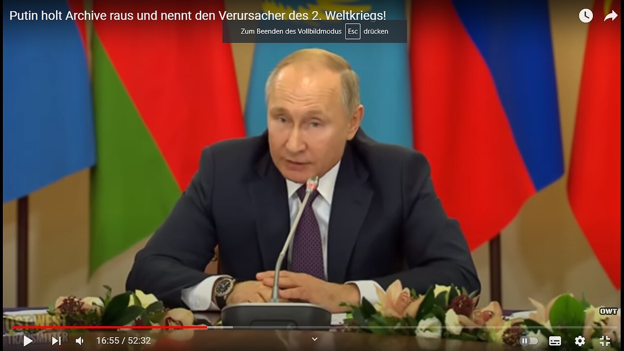 Putin holt Archive raus und nennt den Verursacher des 2. Weltkriegs!