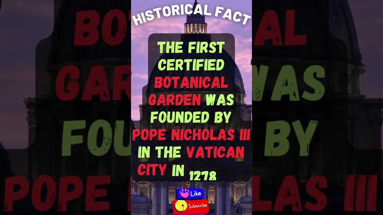 🕵️♂️Uncovering a Fact of History!! #shortsfact #historicalfacts #historyfacts #botanicalgarden