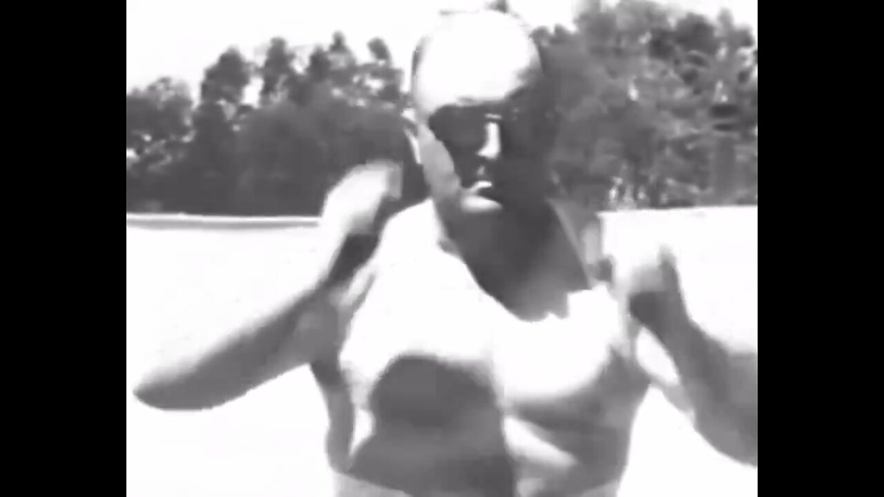 Footage of Frank “Cannonball” Richards taking a 104-pound cannonball to the stomach