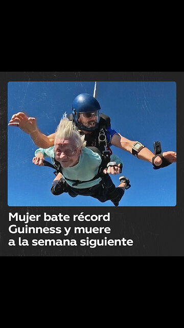 Mujer de 104 años muere tras batir el récord a la paracaidista de mayor edad