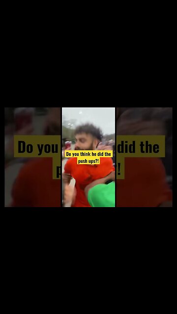 Do you think he did the push ups?!🤣😳