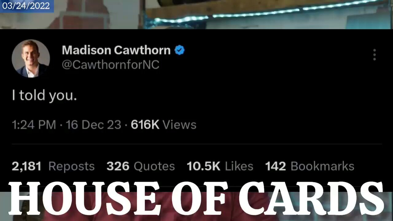 Real-life 'HOUSE OF CARDS' - US Rep. Madison Cawthorn warned America