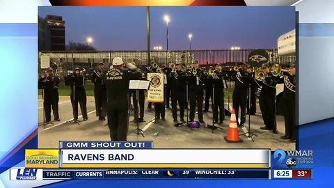 Good morning from the Baltimore Marching Ravens!