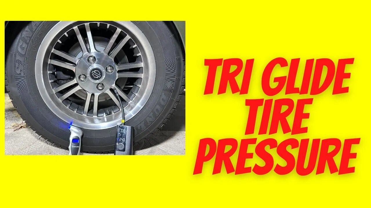 TRI GLIDE TRIKE Tire pressure: key to comfort!