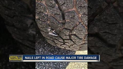 Man replaced 4 tires after 21 nails puncture his tires on SR 54