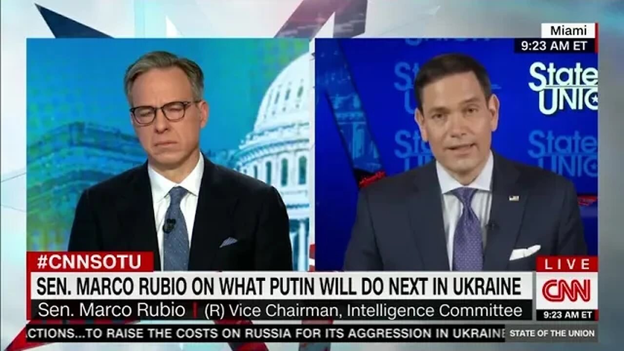 Senator Rubio Joins CNN's State of the Union to Discuss the Latest on Russia's Invasion of Ukraine