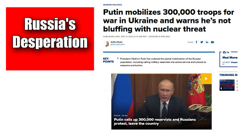 Putin Mobilizes 300,000 Troops Nuclear Weapons A Possible Option