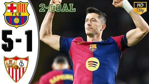 Barcelona vs Sevilla 5-1 Highlights & All Goals 2024 #football #highlights