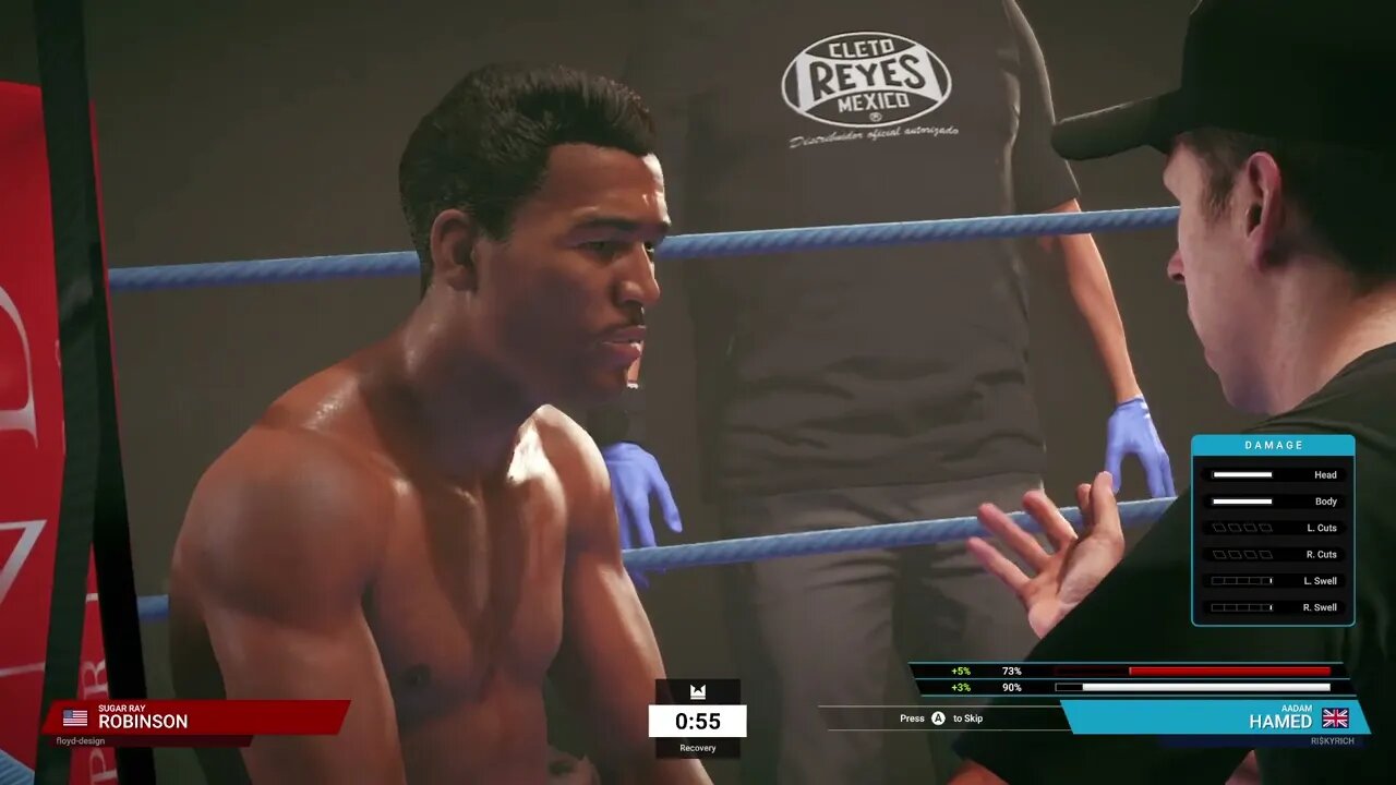 Undisputed Boxing Online Unranked Gameplay Aadam Hamed vs Sugar Ray Robinson (New fighter)