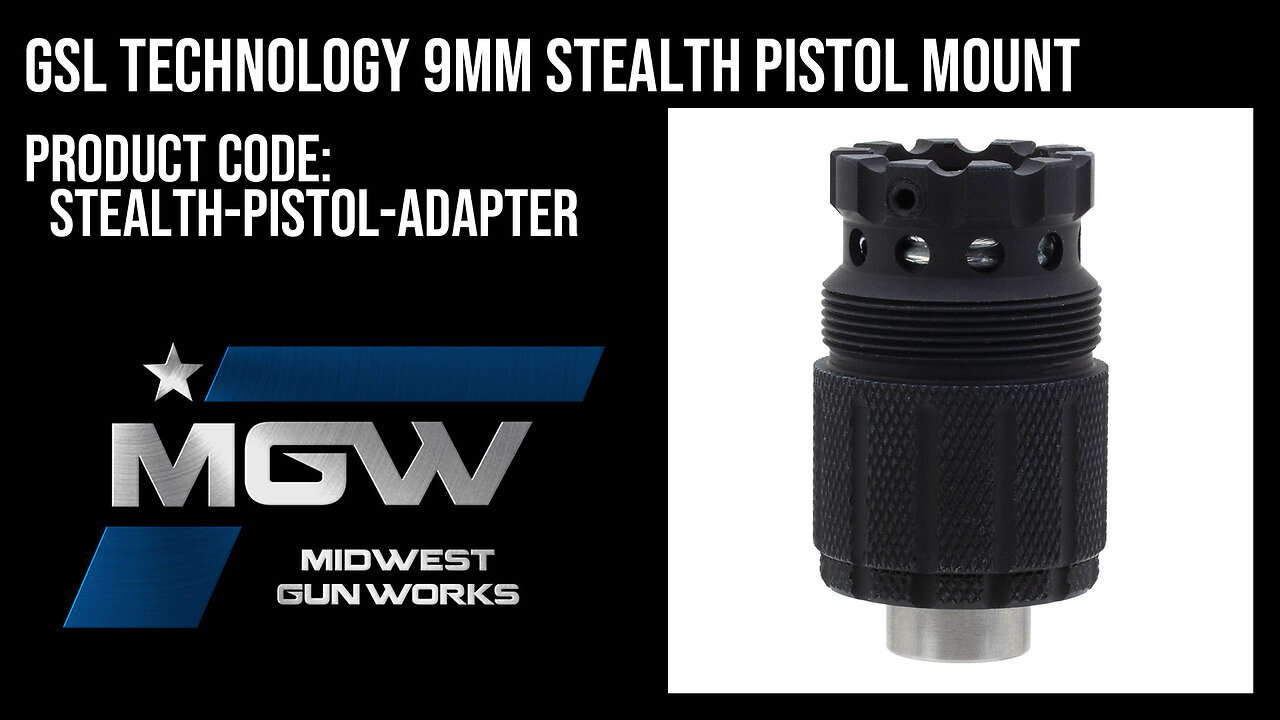 GSL Technology 9mm Stealth Pistol Mount - STEALTH-PISTOL-ADAPTER