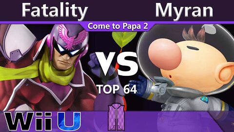 Fatality (C. Falcon) vs. Myran (Olimar) - Wii U Top 64 - CTP2