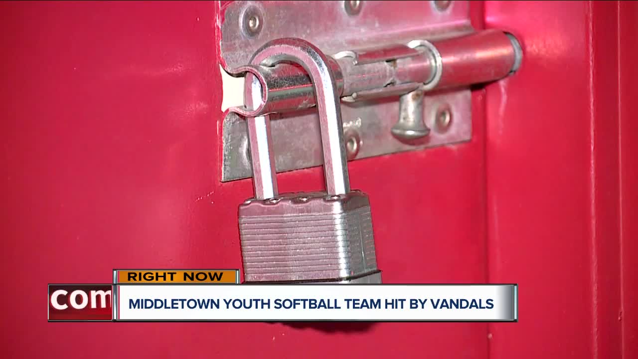 Middletown youth softball team hit by vandals