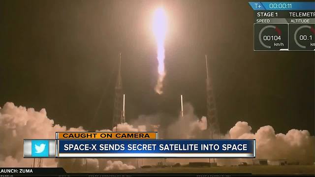 SpaceX launches secret satellite on 1st flight of year