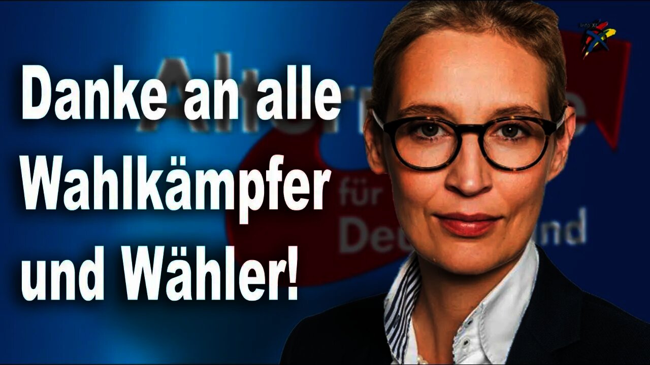 Danke an alle Wahlkämpfer und Wähler! Alice Weidel AfD