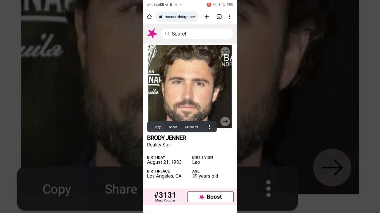 HAPPY 39 BIRTHDAY BRODY JENNER Reality Star