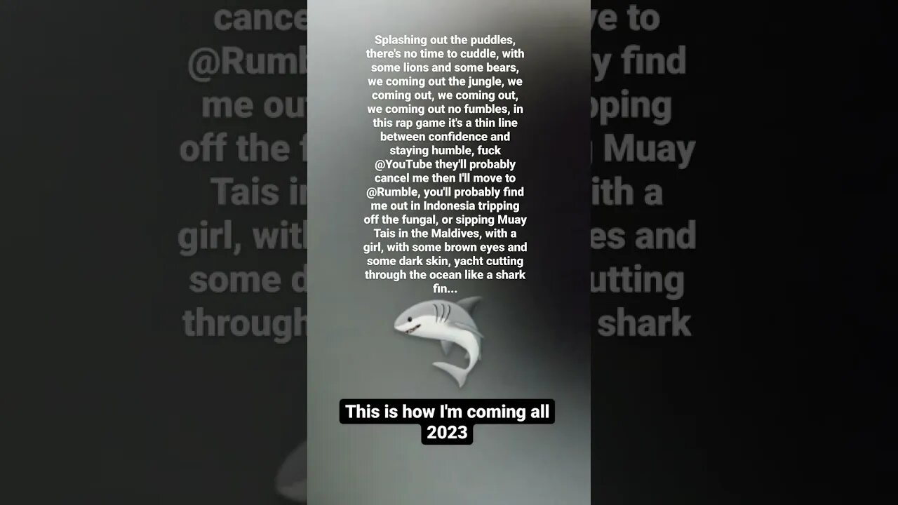 🦈 This is how Im coming all 2023