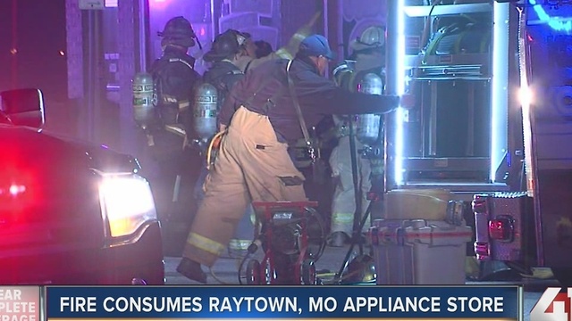 Fire consumes Raytown appliance store