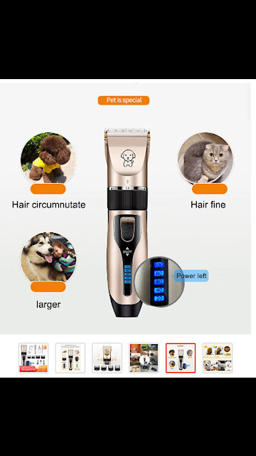 Dog Clipper, USB Low Noise Trimmer, With Display
