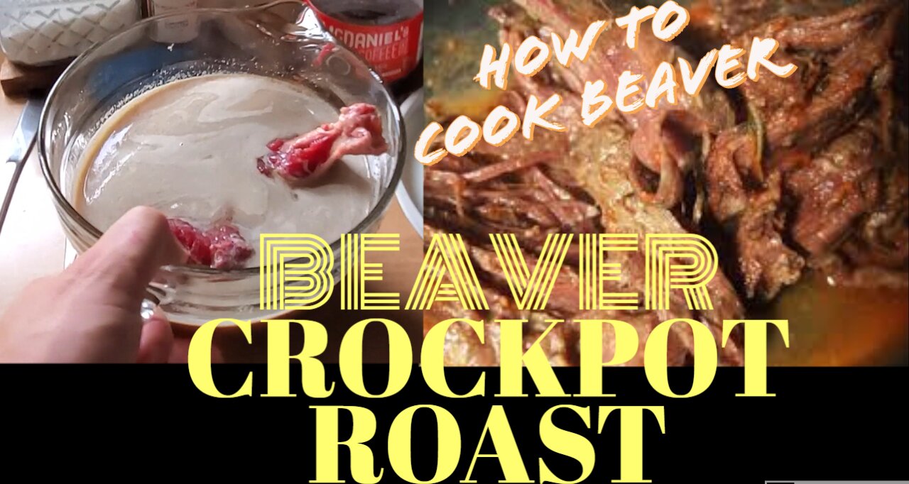 Beaver Crock Pot Roast, cooking beaver in the crock pot slow cooker meat based diet wild game dinner