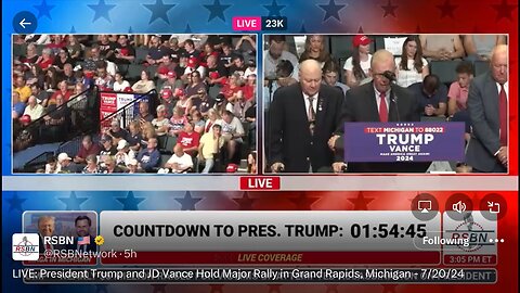 trump rally : Grand Rapids 20/07/2024
