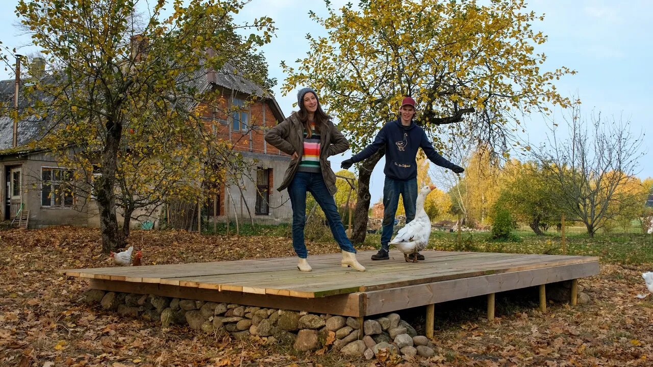 Floor is DONE for our Dream Chicken Coop