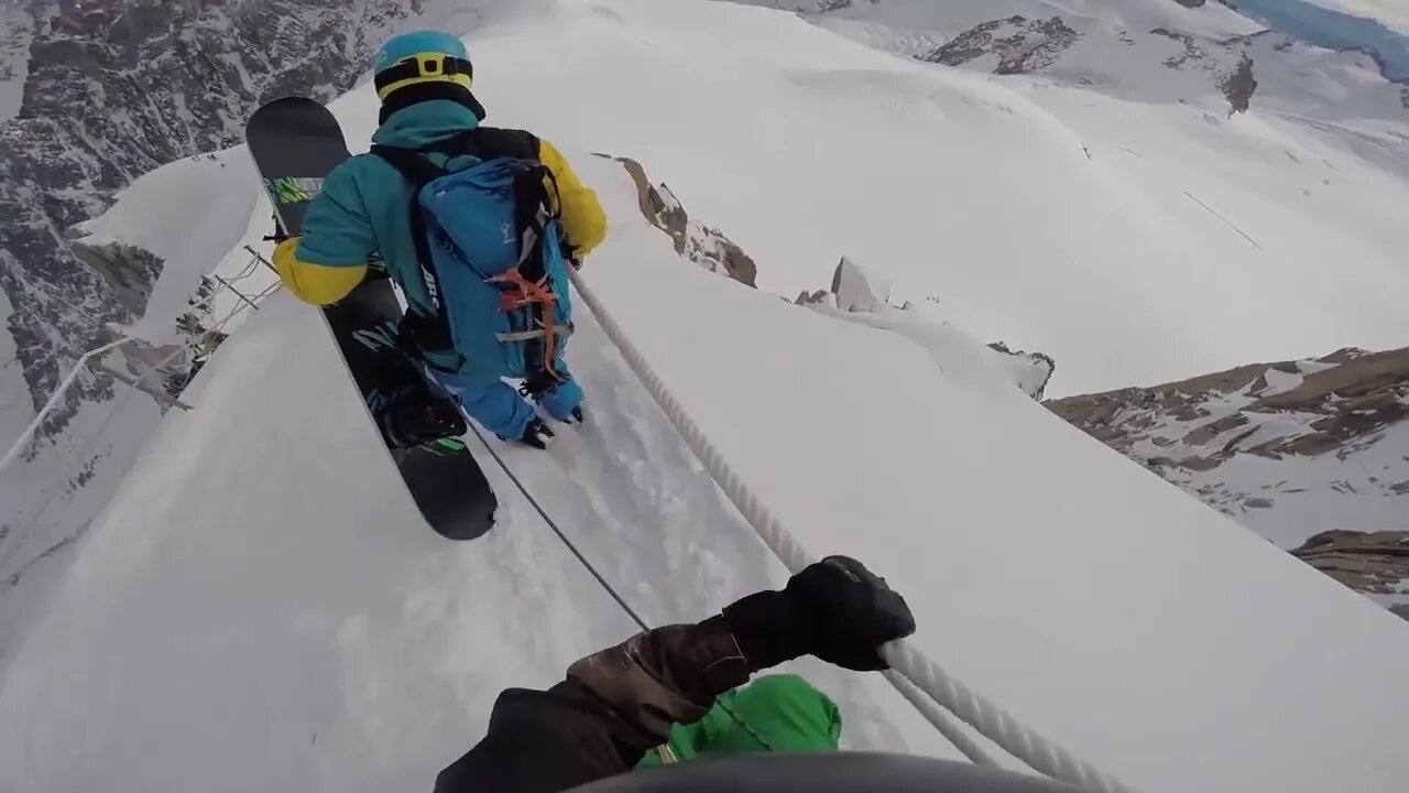 Aiguille du Midi 3800m - Vallee blanche - Snowboard Freeride-3