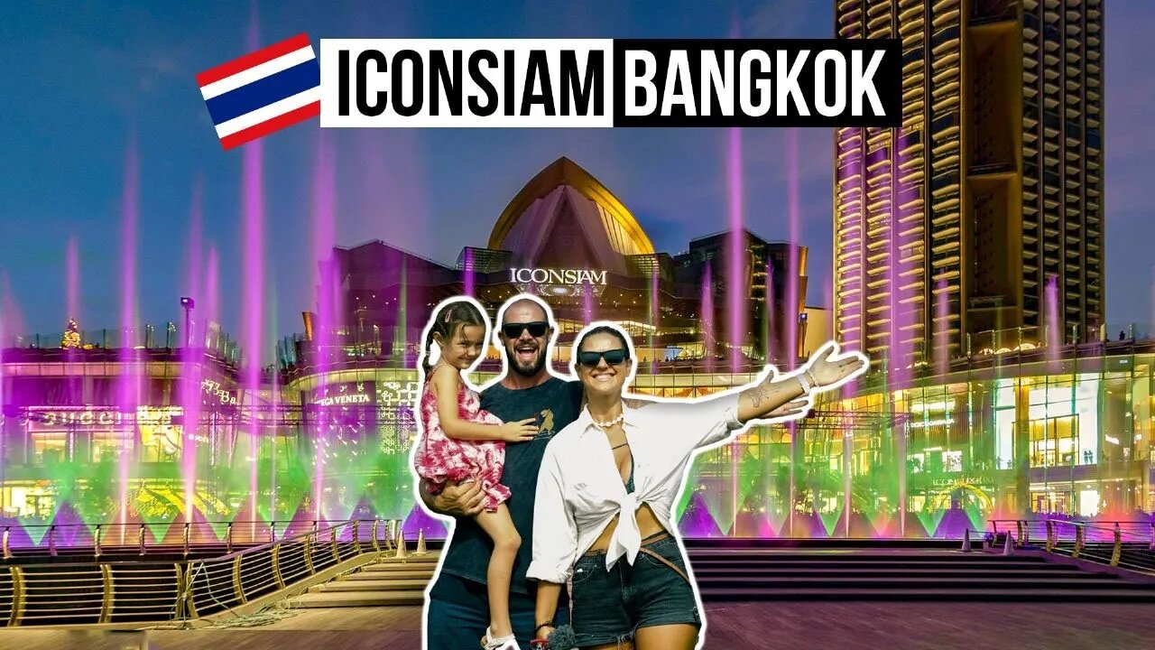 HUGE LUXURY MALL IN BANGKOK! | ICONSIAM amazing water fountain show, food court & luxury shopping!