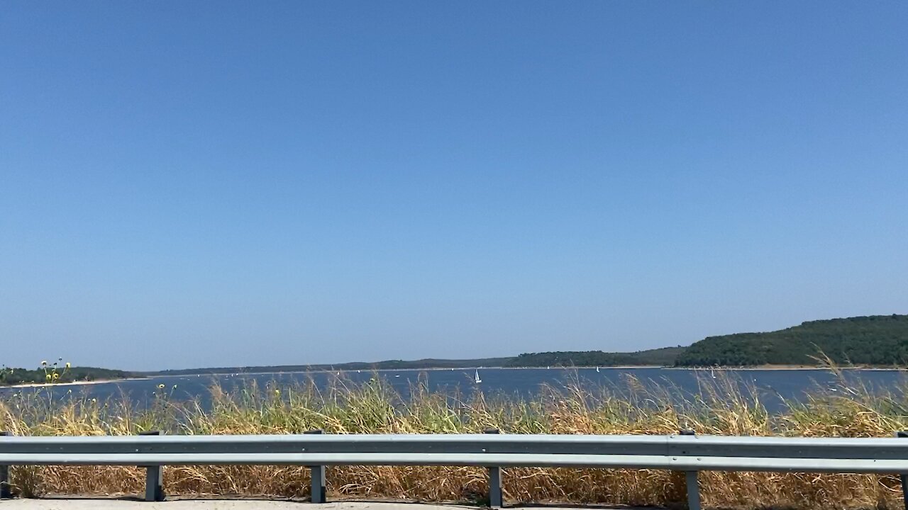 Beautiful drive on the lake