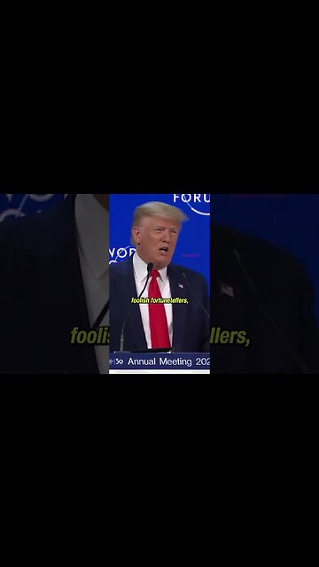 "Reject the perennial prophets of doom! Flashback to Trump's legendary WEF speech