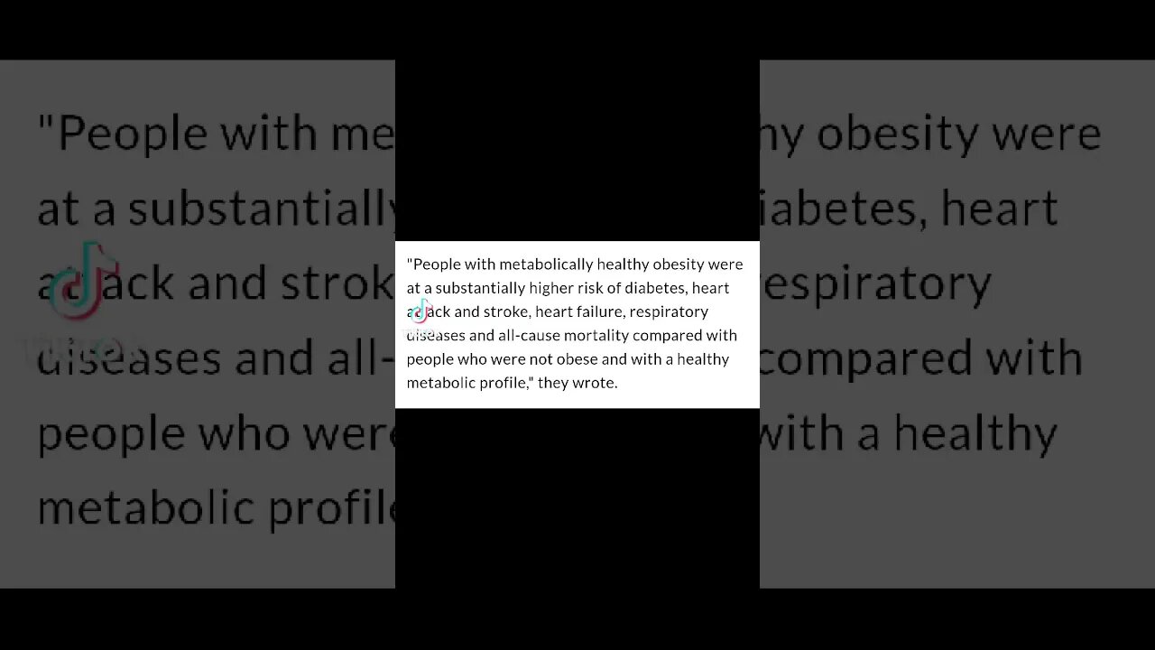There is no such thing as #obese and healthy #TruthHurts #NoMorbidity #Nobesity
