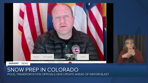 Gov. Polis, state transportation officials provide update on state's preparations for this weekend's snowstorm