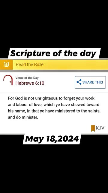 05/18/2024 Scripture of the day