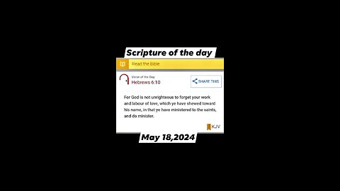 05/18/2024 Scripture of the day